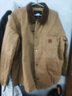 CAT卡特25秋季新品男士皮質(zhì)貼布口袋底特律工裝燈芯絨翻領(lǐng)棉服外套 曬單實(shí)拍圖