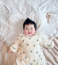 優(yōu)奇嬰幼兒連體衣服冬季夾棉衣保暖剛出生寶寶加厚哈衣爬服冬裝外出服 萌萌小熊貓【保暖棉服】 80cm 曬單實拍圖