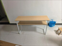 聚馳長(cháng)條桌雙人書(shū)桌家用鋼木桌子工作臺辦公電腦桌靠墻學(xué)習桌子長(cháng)方形 【方管】橡木色單層80 曬單實(shí)拍圖