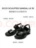 愛步（ECCO）女士涼鞋 夏季一字帶粗跟涼鞋時尚舒適 雕塑222763 黑色22276301001 （牛皮革） 36 (225mm) 曬單實拍圖