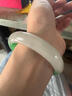 緬甸冰種翡翠手鐲玉手鐲淺綠飄花手鐲飄綠正圈冰糯種玉鐲子女款 58圈口 曬單實(shí)拍圖