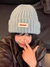 鉑吶苓馬年新年針織帽女2025冬季保暖韓版百搭學(xué)生防風(fēng)顯臉小護耳包 毛線(xiàn)帽【天空藍】 曬單實(shí)拍圖