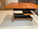 MUU實(shí)木茶幾家用客廳小推車(chē)中古風(fēng)小戶(hù)型可移動(dòng)折疊茶幾沙發(fā)邊幾 繆斯折疊茶幾 曬單實(shí)拍圖
