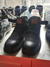 紅蜻蜓馬丁靴男款秋冬季英倫風(fēng)高幫工裝男鞋真皮復古加絨短靴中幫皮靴男 黑色加絨款 42 曬單實(shí)拍圖