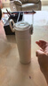 名創(chuàng  )優(yōu)品（MINISO）保溫杯女彈跳蓋雙飲水杯子316不銹鋼大容量便攜男款 云絮白500ml 曬單實(shí)拍圖