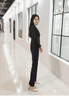 伊婭莎職業(yè)西裝套裝女氣質(zhì)商務(wù)面試白領(lǐng)正裝西服銀行前臺經(jīng)理工裝工作服 (常規)黑色西裝+西褲 L 建議100-110斤 曬單實(shí)拍圖