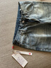 CANELIN KISKHA牛仔褲子男闊腿直筒美式復古男士寬松大碼休閑加絨加厚保暖秋冬季 藍色 常規6806 32 碼 140-150斤 曬單實(shí)拍圖