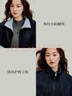 茵曼2025秋冬女裝新款復古格紋拼接翻領(lǐng)牛仔短外套百搭寬松上衣 深牛仔藍 M 曬單實(shí)拍圖