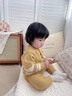 優(yōu)奇嬰兒毛衣2025新款秋裝男寶寶針織衫開衫套裝幼兒秋冬外穿男童衣服 姜黃色 80cm 曬單實拍圖