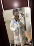 樂(lè )町【三防】中長(cháng)款工裝面包羽絨服女冬季新款抗靜電保暖外套 冬日白（現貨） L 曬單實(shí)拍圖
