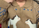 迷你巴拉（minibala）【藝術(shù)家聯(lián)名】男童寶寶針織開(kāi)衫2025秋新品不易變形上衣 沙卡50405 90 曬單實(shí)拍圖