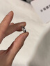 KASIYU2025新款S925純銀字母耳環(huán)耳扣男女情侶黑色耳圈男士單只素圈耳扣 一對(duì) 曬單實(shí)拍圖