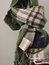 桑奈100%羊毛格子圍巾英倫學(xué)院風(fēng)男女通用秋冬保暖圍脖情侶款送禮絲巾 牛油果 曬單實(shí)拍圖