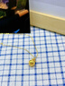 中國黃金（CHINA GOLD）黃金項鏈女士足金吉言金蘋果吊墜生日圣誕節(jié)禮物送女友老婆媽媽 吊墜約0.5g*配銀鏈【甄選禮盒】 曬單實拍圖