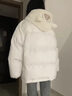 CTOX2025新款懶羊羊棉服外套女冬季面包服保暖可愛(ài)學(xué)院拼接連帽棉衣棉 白色 懶羊羊 L 100~120斤 曬單實(shí)拍圖