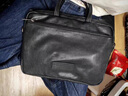 ANDSEEYOU品牌 商務(wù)斜挎包 大容量公文包 真皮辦公包男包手提包 牛皮工作包 黑色 頭層牛皮 12英寸 曬單實(shí)拍圖