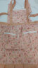 信纳德韩版时尚可爱围裙女家用厨房防污餐厅防水帆布围裙餐饮工作服粉色 实拍图