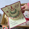 天色 3D立體賀卡新年賀卡 年會(huì )禮品新年禮物生日禮物賀卡手寫(xiě)結婚信封信紙 TS-6107 生日蛋糕（紅色） 曬單實(shí)拍圖