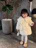 G.duck小黃鴨女寶寶保暖秋冬棉襖外套冬天加厚衣服冬裝洋氣韓版寶寶新款 M134白色 100 曬單實(shí)拍圖