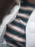 三彩2025秋款彩色條紋T恤休閑寬松圓領(lǐng)落肩袖套頭衫顯瘦M 墨綠條紋 XL 170/92A 曬單實(shí)拍圖