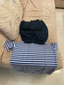 尤薩海魂衫男體能服訓(xùn)練服短袖套裝夏季速干短褲運(yùn)動(dòng)服條紋圓領(lǐng)t恤男 ?；晏籽b【上衣+短褲】 175/100 曬單實(shí)拍圖