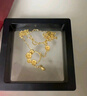 周六福足金桃花黃金項鏈吊墜女生日禮物計價(jià)A0611668 約4.96g 40+5cm  曬單實(shí)拍圖