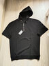 布先生春夏季新款男士休閑短袖連帽T恤涼感男裝衣服AT12068 黑色 M (170) 曬單實(shí)拍圖