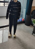 Calvin KleinJeans秋冬男女情侶字母提花羊毛混紡圓領(lǐng)針織衫毛衣J322155 A03-奶茶咖 S 曬單實拍圖