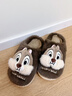 樸西冬季保暖室內兒童棉拖鞋萌趣可愛(ài)居家舒棉絨親子成人毛絨防滑棉拖 奇奇 35-36 (230mm) 曬單實(shí)拍圖