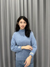 施洛瀾半高領(lǐng)毛衣女2025秋冬裝新款寬松慵懶風(fēng)加厚針織打底衫內搭上衣 藍色 均碼 建議80-135斤 曬單實(shí)拍圖
