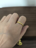 中國黃金（CHINA GOLD）紫荊花戒指女足金古法黃金櫻花浮雕素圈指環(huán)情人節(jié)生日禮物送女友 紫荊花戒指 約1g 圈號(hào)18 曬單實(shí)拍圖
