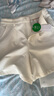 歐莎（OSA）高腰直筒西裝短褲女夏季2025新款寬松顯瘦垂感五分休閑褲 白色 M 曬單實(shí)拍圖