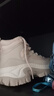 斯凱奇（Skechers）女鞋戶(hù)外休閑增高厚底透氣高幫鞋松糕保暖舒適177236 乳白色/OFWT 36 曬單實(shí)拍圖