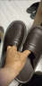 京功秋冬簡(jiǎn)約皮拖鞋包頭春四季居家男女情侶地板耐磨真牛皮涼拖鞋厚底 深棕色 39-40 27號(適合) 曬單實(shí)拍圖