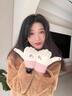 邦帛世手套女冬季冬天可愛(ài)女生加絨加厚學(xué)生可觸屏保暖騎行新年禮物 雪人針織手套【白色】 曬單實(shí)拍圖