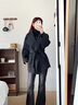 ONLY2025秋季新款100%綿羊毛雙面呢寬松翻領(lǐng)毛呢大衣女|12536T002 S03深花灰色 XS 曬單實(shí)拍圖