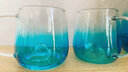 蘇氏陶瓷高硼硅玻璃大容量冷水壺果汁壺涼水杯玻璃杯觀(guān)山壺漸變藍一壺四杯 曬單實(shí)拍圖