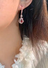 琦君925銀石榴石耳環(huán)女簡(jiǎn)約時(shí)尚紅寶石耳飾紀念日生日走心禮物送女友 曬單實(shí)拍圖