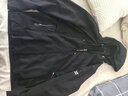 YOOOURTHING夾克男春秋冬連帽外套韓版潮流加絨加厚修身大碼青少年休閑上衣男 JK2130-黑色 常規 4XL (建議165-180斤) 曬單實(shí)拍圖