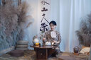 浮云堂.風(fēng)」掖霜.中式改良波點(diǎn)旗袍連衣裙女2025春夏款國風(fēng)禪意茶服 駝色 M （售完下架） 曬單實(shí)拍圖