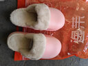 逸茉棉拖鞋女新款室內家居毛絨防滑可拆卸防水保暖家用拖鞋冬季女 粉紅色【EVA鞋面可拆卸】 36-37 (250mm) 建議35-36碼 曬單實(shí)拍圖