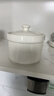 貝瑟斯 陶瓷碗燉盅 湯碗隔水燉盅內膽蒸蛋粥燕窩盅罐餐具帶蓋勺碟420ml 曬單實(shí)拍圖