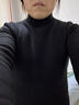 絲柏舍長(cháng)袖打底衫2025秋裝新款女裝修身半高領(lǐng)弧度衣擺上衣 曬單實(shí)拍圖