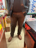 羅蒙（ROMON）休閑褲男新款寬松直筒男士商務休閑青年男褲春夏季薄款彈力褲子男 咖啡色【9081H常規(guī)款】 38 【腰圍2尺90】 曬單實拍圖