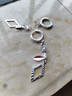 玖長(cháng)時(shí)99純銀雙鉆幾何車(chē)花銀耳扣女士款菱形足銀耳環(huán)生日禮物送女友 經(jīng)典雙鉆 足銀重約3g 曬單實(shí)拍圖