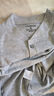 億年鑫中老年開(kāi)襟秋衣男士系扣純棉單件上衣保暖內衣開(kāi)衫老年人棉毛衫男 灰色 XL 建議100-135斤 曬單實(shí)拍圖