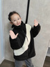 ASK JUNIOR女童外套秋冬加厚保暖拼色毛絨夾棉上衣兒童休閑立領(lǐng)外套 160  曬單實(shí)拍圖
