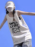 LDBE純棉重磅吊帶背心女2025新款美式設(shè)計(jì)感外穿寬松籃球運(yùn)動無袖上衣 白色 L （100-120斤） 曬單實(shí)拍圖