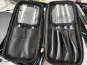 AOLANLA 眼影刷套裝斜角鼻影暈染細(xì)節(jié)刷動物毛羊毛馬毛5支裝全套眼部化妝刷美妝工具帶便攜收納刷包 5支珠光藍眼影刷套裝+刷包 曬單實拍圖