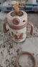 蘇泊爾（SUPOR）兒童保溫杯水杯寶寶直飲吸管杯外出學(xué)飲杯純鈦保溫杯保溫水壺 彈蓋保溫杯-杏白300ml+杯帶 曬單實(shí)拍圖